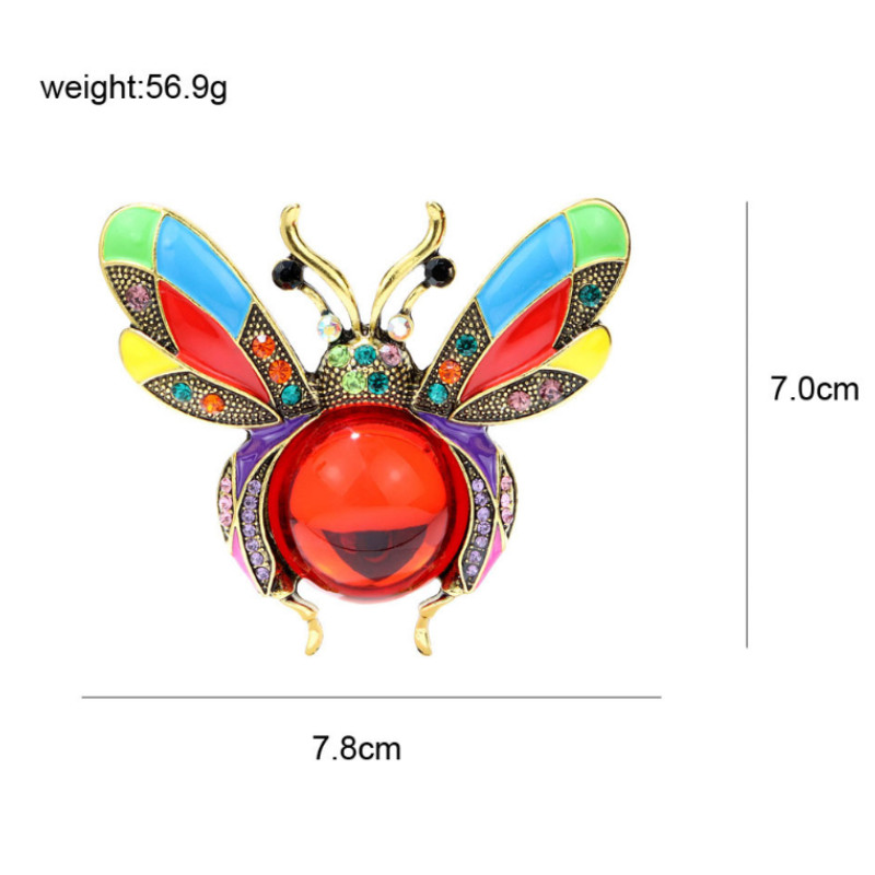 Starinski broševi s pčelama od vještačkih dijamanata za žene Emajl Insekti Insekti Reveri Odijelo Kaput Korsaž Luksuzni nakit Bedž Dodaci