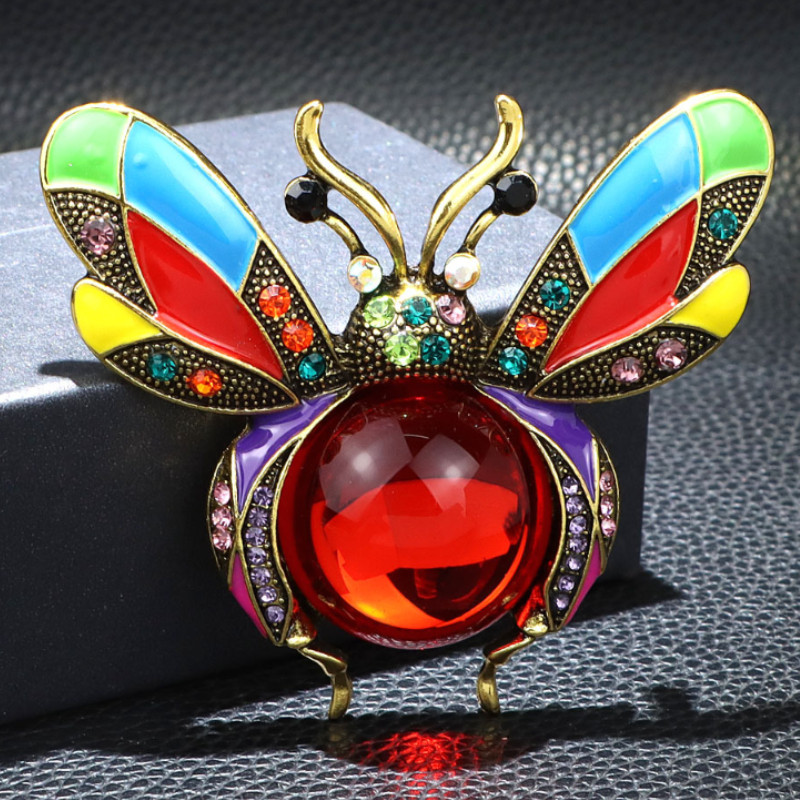 Starinski broševi s pčelama od vještačkih dijamanata za žene Emajl Insekti Insekti Reveri Odijelo Kaput Korsaž Luksuzni nakit Bedž Dodaci