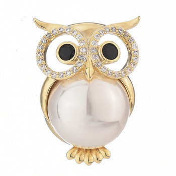 Νέα Pearl Star Crown Magnet Καρφίτσες Rhinestone Crystal Owl Animal Casual Brooch Fahion Κοσμήματα Δώρα για γυναίκες Ανδρικά αξεσουάρ