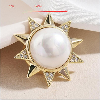 Novi broševi s magnetima s krunom od biserne zvijezde i dijamantima Kristalna sova Životinja Ležerni broš Modni nakit Pokloni za žene Muškarci Dodaci