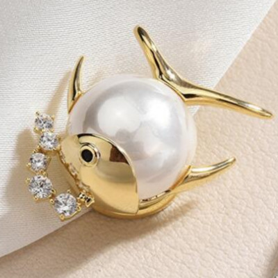 Novi broševi s magnetima s krunom od biserne zvijezde i dijamantima Kristalna sova Životinja Ležerni broš Modni nakit Pokloni za žene Muškarci Dodaci