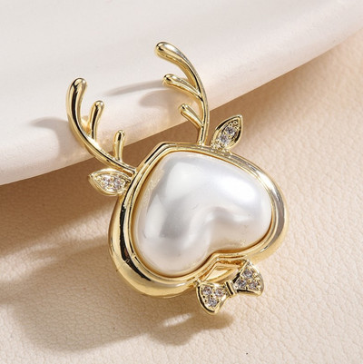 Novi broševi s magnetima s krunom od biserne zvijezde i dijamantima Kristalna sova Životinja Ležerni broš Modni nakit Pokloni za žene Muškarci Dodaci