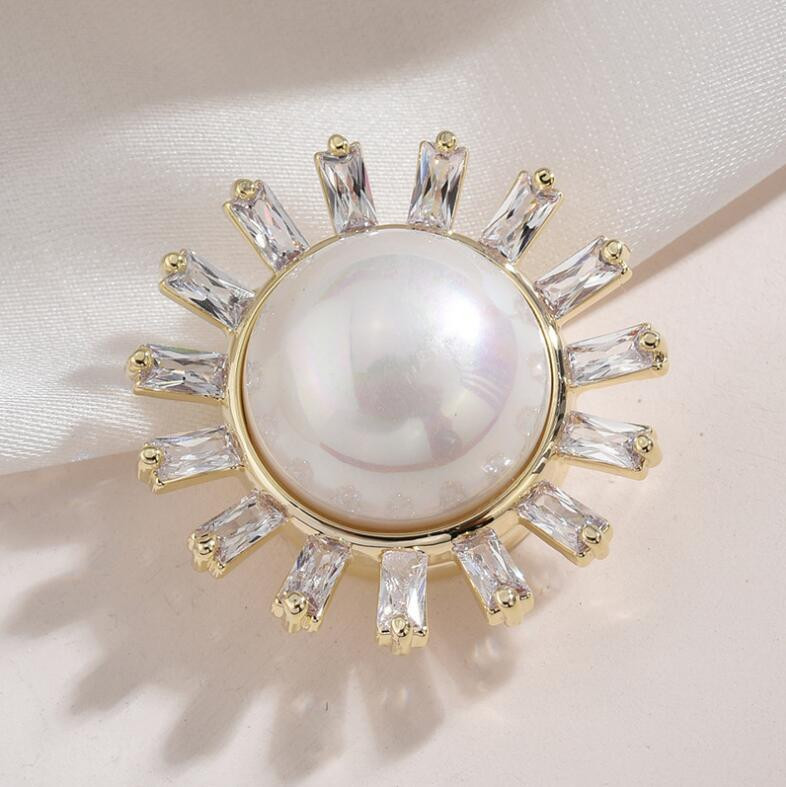 Novi broševi s magnetima s krunom od biserne zvijezde i dijamantima Kristalna sova Životinja Ležerni broš Modni nakit Pokloni za žene Muškarci Dodaci