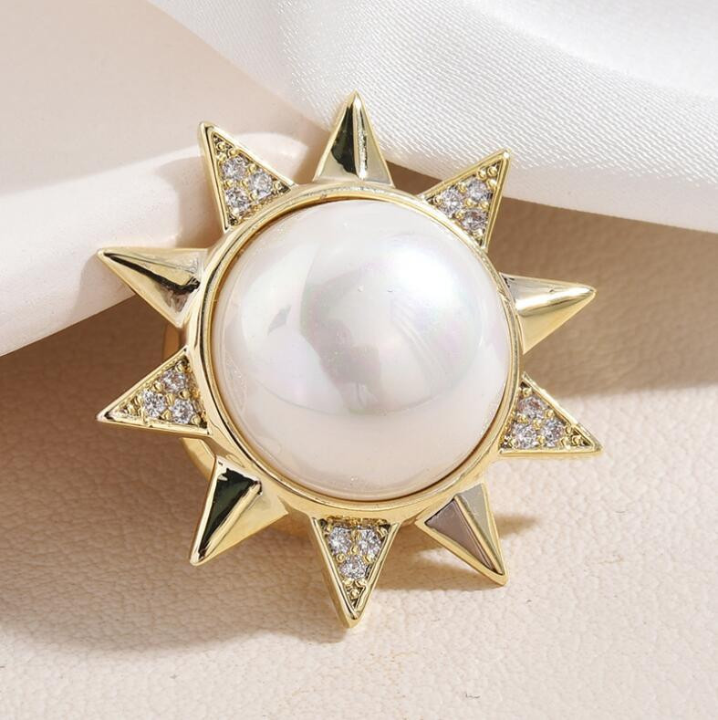 Novi broševi s magnetima s krunom od biserne zvijezde i dijamantima Kristalna sova Životinja Ležerni broš Modni nakit Pokloni za žene Muškarci Dodaci
