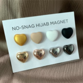 1kom novih metalnih jakih magnetnih broševa za žene u obliku srca, šal, kopča, magnetska kopča za hidžab, luksuzni dodaci