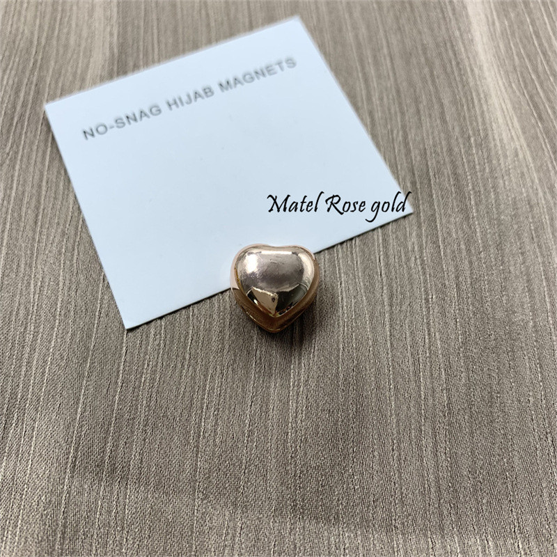 1kom novih metalnih jakih magnetnih broševa za žene u obliku srca, šal, kopča, magnetska kopča za hidžab, luksuzni dodaci