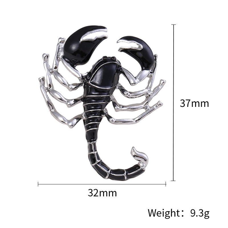 Jaunas modes dzīvnieku Scorpion emaljas adatas metāla kukaiņu atloka piespraudes un piespraudes uzvalks šalle sprādzes nozīmīte grezni rotaslietas aksesuāri