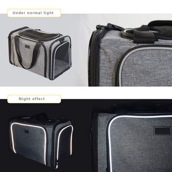 Benepaw Durable Small Dog Carrier 2 πλαϊνά επεκτεινόμενη αναπνεύσιμη τσάντα κατοικίδιων για κουτάβι γάτα με επένδυση ιμάντα ώμου Ταξίδι σε εξωτερικούς χώρους