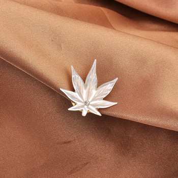 2021 Fashion Natural Shell Flower Μαγνητική καρφίτσα Maple Leaf Badge Party Office Casual πολυτελή κοσμήματα για γυναικεία αξεσουάρ