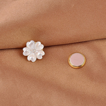 2021 Fashion Natural Shell Flower Μαγνητική καρφίτσα Maple Leaf Badge Party Office Casual πολυτελή κοσμήματα για γυναικεία αξεσουάρ