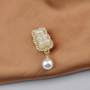 Нови кристални перлени магнитни брошки за жени Метален здрав магнитен корсаж Шал Безопасна щипка за хиджаб Без дупки Игли Луксозни аксесоари