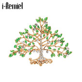 Korejas kristāla dzīvības koks saktas piespraudes Sieviešu modes emalja augu nozīmīte rotaslietas saktas sievietēm apģērbu aksesuāri