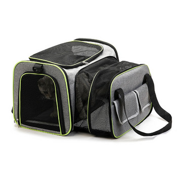 Πτυσσόμενος μεταφορέας σκύλου Επεκτάσιμο κλουβί για κατοικίδια Αναπνεύσιμη φωλιά γάτας Φορητή ελαφριά τσάντα Messenger