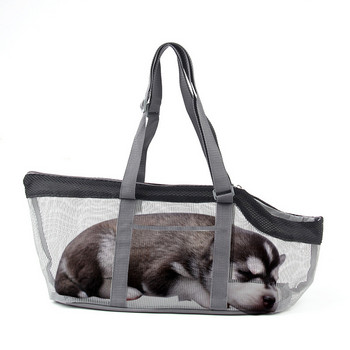Лятна чанта за кучета Котешки чанти за едно рамо Преносими четиристранни мрежести повърхности Дишаща чанта за носене на домашни любимци Пътни чанти за кученца Коте