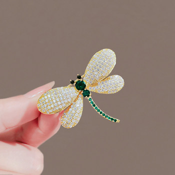 Νέες μοδάτες καρφίτσες Dragonfly για γυναίκες Κρυστάλλινα στρας Insect Corsage Πολυτελή κοσμήματα αξεσουάρ με καρφίτσα πέτο