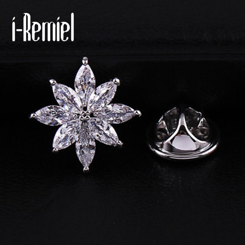 i-Remiel Bakar Trendy Rushed New Broche Pin Mali broš Popularna osobnost Ovratnik košulje visokog stupnja cirkona presvučen zvijezdama