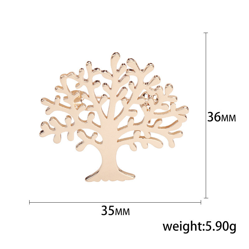 Korejas dzīvības koks Piespraude Mode Vienkāršs Augs Korsāža Atloks Piespraudes Žetons Sakausējums Ziemassvētku Piespraudes Piespraudes Rotaslietas Aksesuāri
