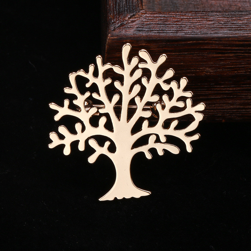 Korejas dzīvības koks Piespraude Mode Vienkāršs Augs Korsāža Atloks Piespraudes Žetons Sakausējums Ziemassvētku Piespraudes Piespraudes Rotaslietas Aksesuāri