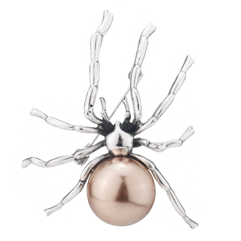 Jaunas vintage zirnekļa pērļu saktas piespraudes korejiešu modes kukaiņu atloka piespraudes Korsāžas nozīmīte rotaslietas dāvanas sievietēm un vīriešiem aksesuāri