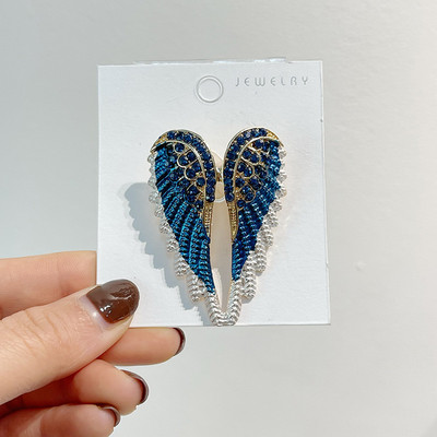 Novi broševi s anđeoskim krilima od kamenčića igle za muškarce i žene, modni broš, košulja, odijelo, ovratnik, koržaž, odjevni dodaci