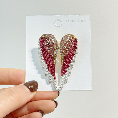 Novi broševi s anđeoskim krilima od kamenčića igle za muškarce i žene, modni broš, košulja, odijelo, ovratnik, koržaž, odjevni dodaci