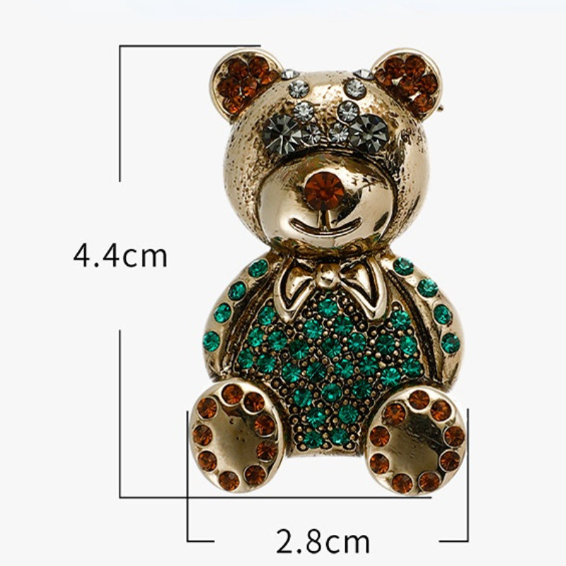Korejski vještački dijamant, kristalni medvjed, broš, karikatura, životinjski koržaž, igle za revere, pulover, odijelo, ovratnik, značke, broševi, nakit