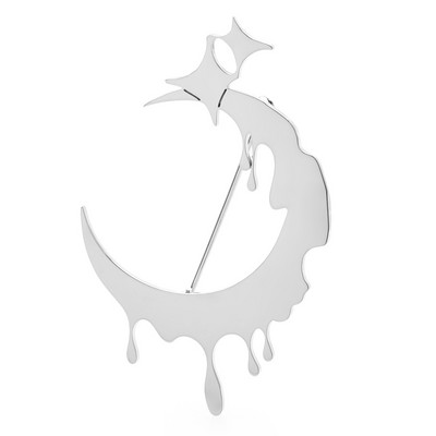 Wuli&baby mjesečevi broševi od nehrđajućeg čelika za žene muškarce 2-bojni umjetnički mjesečevi zvijezda party ležerni broš pribadača nakit darovi