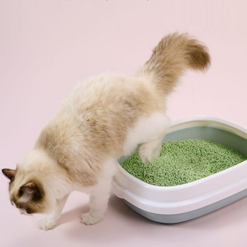 Τουαλέτα κατοικίδιων κατοικίδιων κατοικίδιων ζώων, Anti Splash Cats Litter Box Cat Dog Tray with Scoop Kitten Dog Clean Toilette Home Plastic Sand Box Supplies
