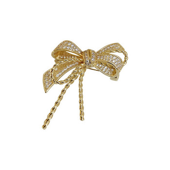 Καρφίτσες με φιόγκο από χρυσό χρώμα Rhinestone για γυναίκες Bowknot καρφίτσα χειμερινού στυλ Υψηλής ποιότητας μπροτσάκια Δώρο
