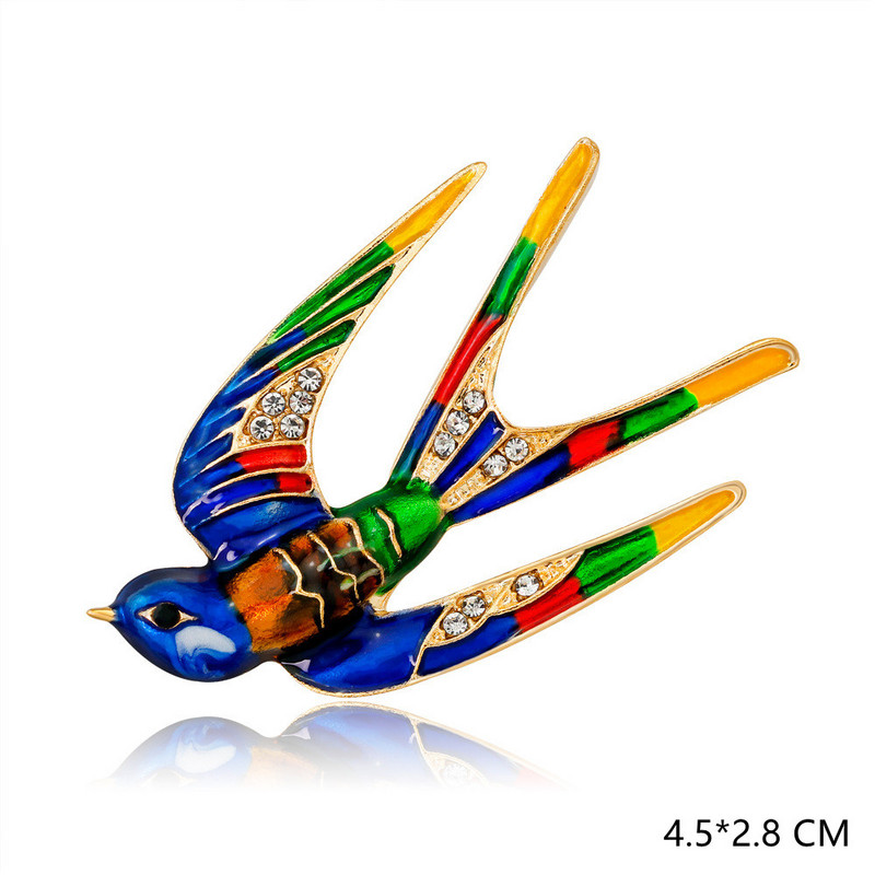 Slatke životinje Emajlirani broševi za žene Leptir Bedževi za revere za odjeću Ptice Nakit Igle za ovratnike Pokloni Dodaci za prijatelje