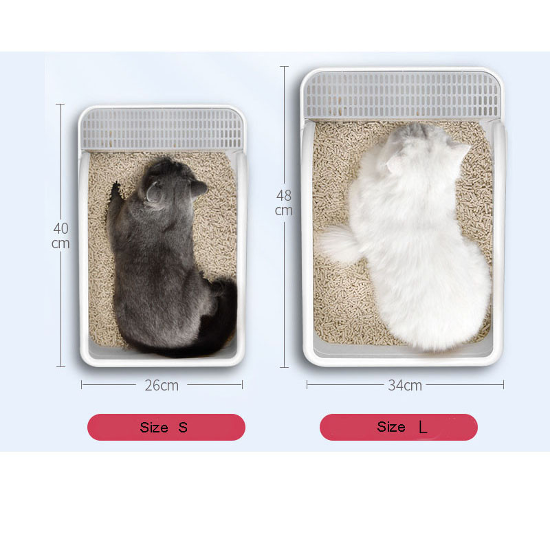 PET Kutija za mačji pijesak WC Poluzatvoreni WC za kućne ljubimce Čisti umivaonik WC protiv prskanja WC Ladica Pješčanik Ladica Toaleti