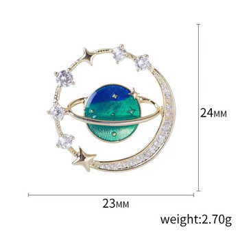 Νέες καρφίτσες από κρυστάλλινο σμάλτο Rhinestone Cosmic Star καρφίτσες για άνδρες και γυναίκες Πολυτελή κοσμήματα Κασκόλ πόρπης κορσάζ αξεσουάρ