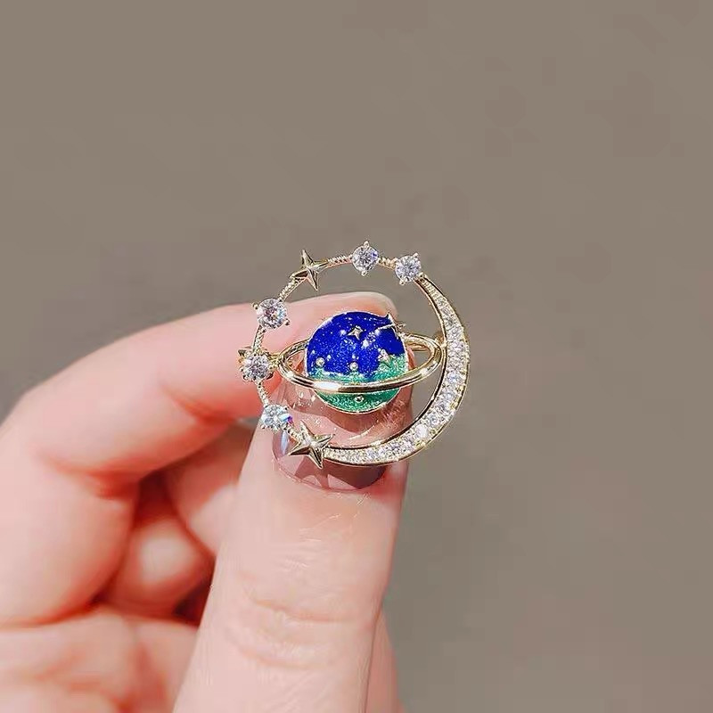 Nove kristalne emajlirane igle sa vještačkim kamenčićima kozmičke zvijezde broševi za muškarce i žene luksuzni nakit šal kopča korzaž dodaci