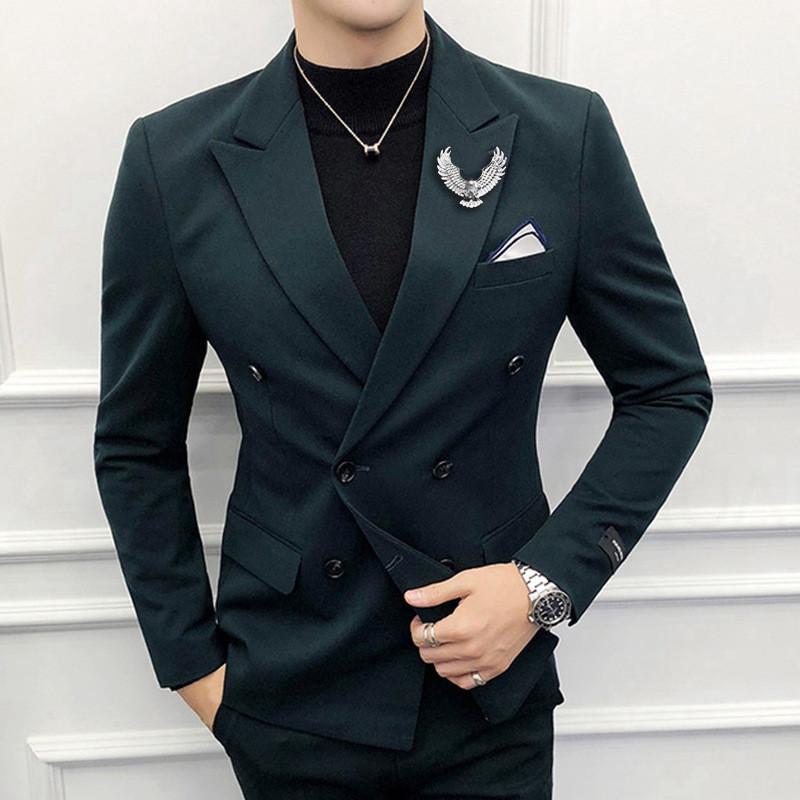 Vrhunski retro metalni orao broš Životinja Zlatna igla za rever Modno odijelo Košulja Corsage Ovratnik Značka Broševi Nakit Muški dodaci