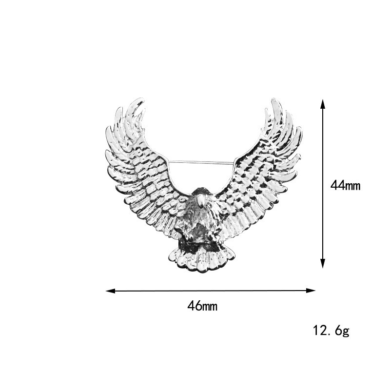 Vrhunski retro metalni orao broš Životinja Zlatna igla za rever Modno odijelo Košulja Corsage Ovratnik Značka Broševi Nakit Muški dodaci