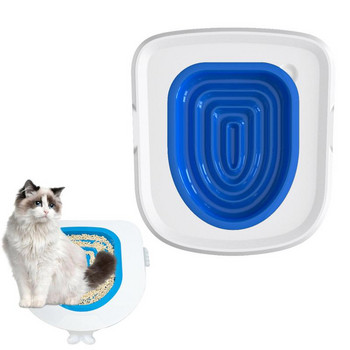 Κάθισμα εκπαίδευσης τουαλέτας γάτας Κιτ εκπαίδευσης για γάτα Potty Professional Trainer Clean Kitten Healthy Cats Human Toilet Cat Mat