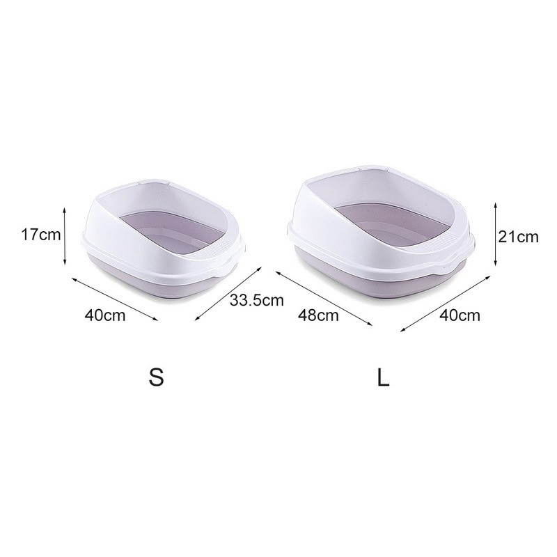 Plastična noćna školjka za kućne ljubimce Posuda protiv prskanja Kutija za mačji pijesak Posuda za mačke, pse s lopaticom za mačiće, pse Čista toaletna posuda za kućnu kutiju s pijeskom