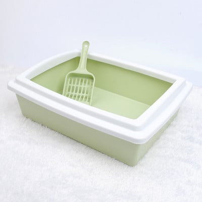 Μισό κλειστό κουτί απορριμμάτων κατοικίδιων κατοικίδιων για γάτα Αποσμητικό Τουαλέτα Kitty που δεν πιτσιλίζεται καθαρισμό εσωτερικού χώρου Καθαρισμός γιογιό Προμήθειες για γάτες