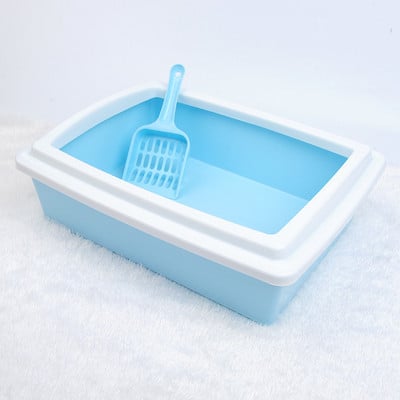 Μισό κλειστό κουτί απορριμμάτων κατοικίδιων κατοικίδιων για γάτα Αποσμητικό Τουαλέτα Kitty που δεν πιτσιλίζεται καθαρισμό εσωτερικού χώρου Καθαρισμός γιογιό Προμήθειες για γάτες