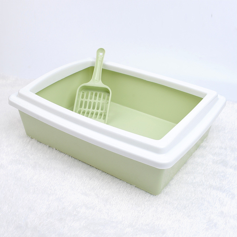 Μισό κλειστό κουτί απορριμμάτων κατοικίδιων κατοικίδιων για γάτα Αποσμητικό Τουαλέτα Kitty που δεν πιτσιλίζεται καθαρισμό εσωτερικού χώρου Καθαρισμός γιογιό Προμήθειες για γάτες