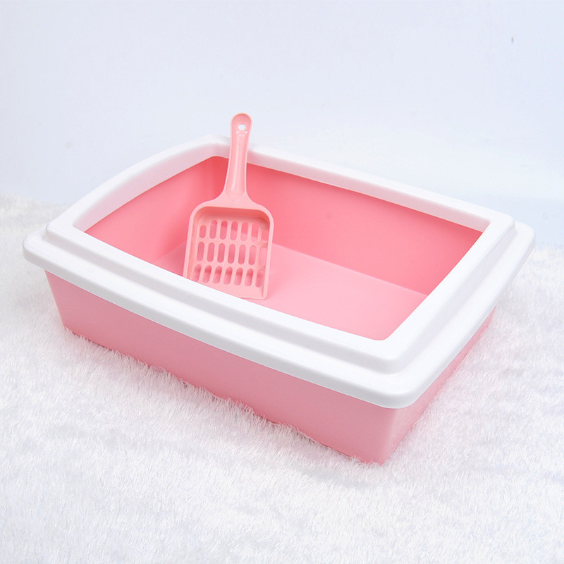 Μισό κλειστό κουτί απορριμμάτων κατοικίδιων κατοικίδιων για γάτα Αποσμητικό Τουαλέτα Kitty που δεν πιτσιλίζεται καθαρισμό εσωτερικού χώρου Καθαρισμός γιογιό Προμήθειες για γάτες