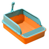 Uklonjivi toalet za kućne ljubimce kutija za mačji pijesak polublokirana čista toaletna kutija za mačke otporna na prskanje laka montaža potrepštine za kućne ljubimce