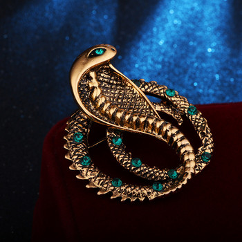 Νέο αυθεντικό προσωπικότητα Ρετρό βρετανικές μεταλλικές καρφίτσες Cobra Snake καρφίτσα Κοσμήματα Πολυτελή καρφίτσες καρφίτσες με καρφίτσες για άνδρες Αξεσουάρ