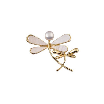 Нови модни перлени водни кончета пеперуди брошки за жени Кристални кристали цвете ревер игла модни насекоми брошка аксесоари
