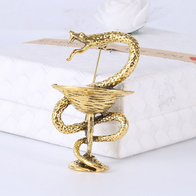 Modes sakausējums spārns čūska sakta Dzīvnieku rhinestones atloka piespraudes un piespraudes uzvalks krekls nozīmīte vintage rotaslietas sievietēm aksesuāri