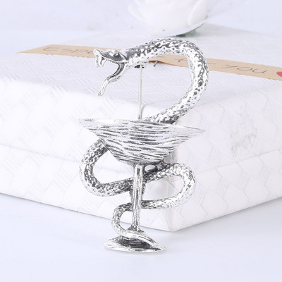 Modes sakausējums spārns čūska sakta Dzīvnieku rhinestones atloka piespraudes un piespraudes uzvalks krekls nozīmīte vintage rotaslietas sievietēm aksesuāri