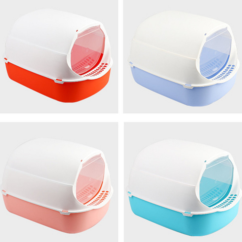 Noćna posuda za kućne ljubimce WC Protiv prskanja Kutija za mačji pijesak Ladica za mačke Mačke sa žlicom Clean Kitty House Plastična KUTIJA Potrepštine za mačke