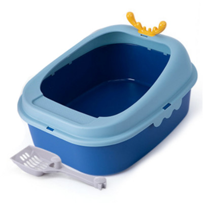 Nezatvorena kutija za mačji pijesak protiv prskanja WC za kućne ljubimce Štene Mačići Unutarnji čisti umivaonik Kućni ljubimci Noćna posuda Plastični dezodorans Kućni ljubimci Mačke Pješčanik