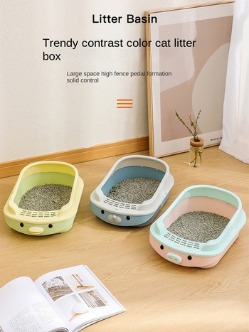 Large Top Entry Κουτί απορριμμάτων γάτας Ημίκλειστο κιτ καθίσματος τουαλέτας εκπαίδευσης για γάτες Kitteen Litter Cats Αποσμητικό Αποσμητικό Τουαλέτας Προϊόντα για κατοικίδια