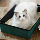 Kutija za mačke Sklopive noćne posude za mačke Prijenosna kutija za pijesak Namještaj za mačke Vodootporni WC umivaonik za mačke Poluzatvoreni umivaonik za WC za kućne ljubimce